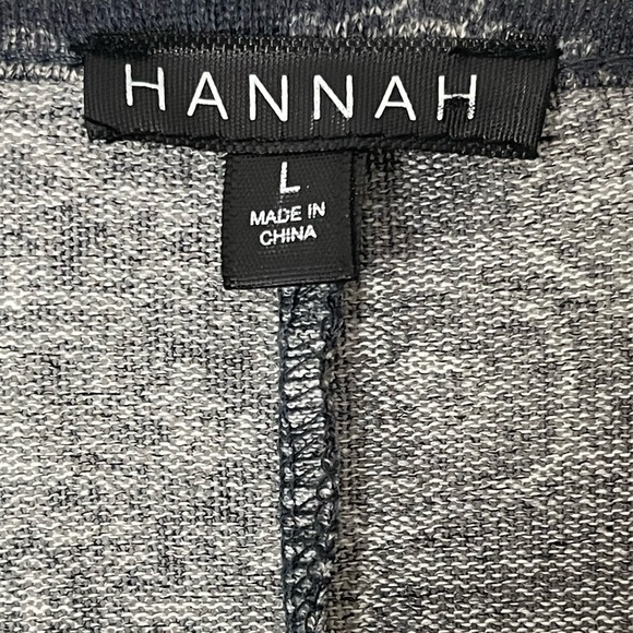 HANNAH Paisley Print Grey Open Front Knitted Cardigan Sweater Size L - Picture 7 of 10